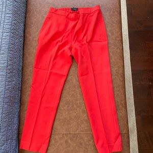 Red trousers from Theory